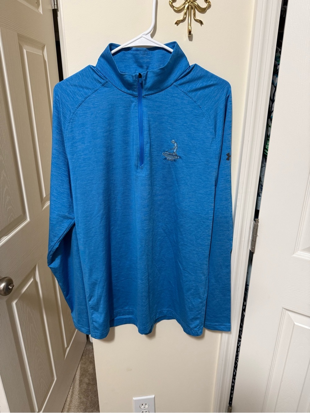 Under Armour Blue Half-Zip Pullover With Pinehurst Logo - Picture 1 of 5